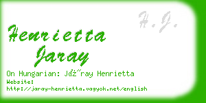 henrietta jaray business card